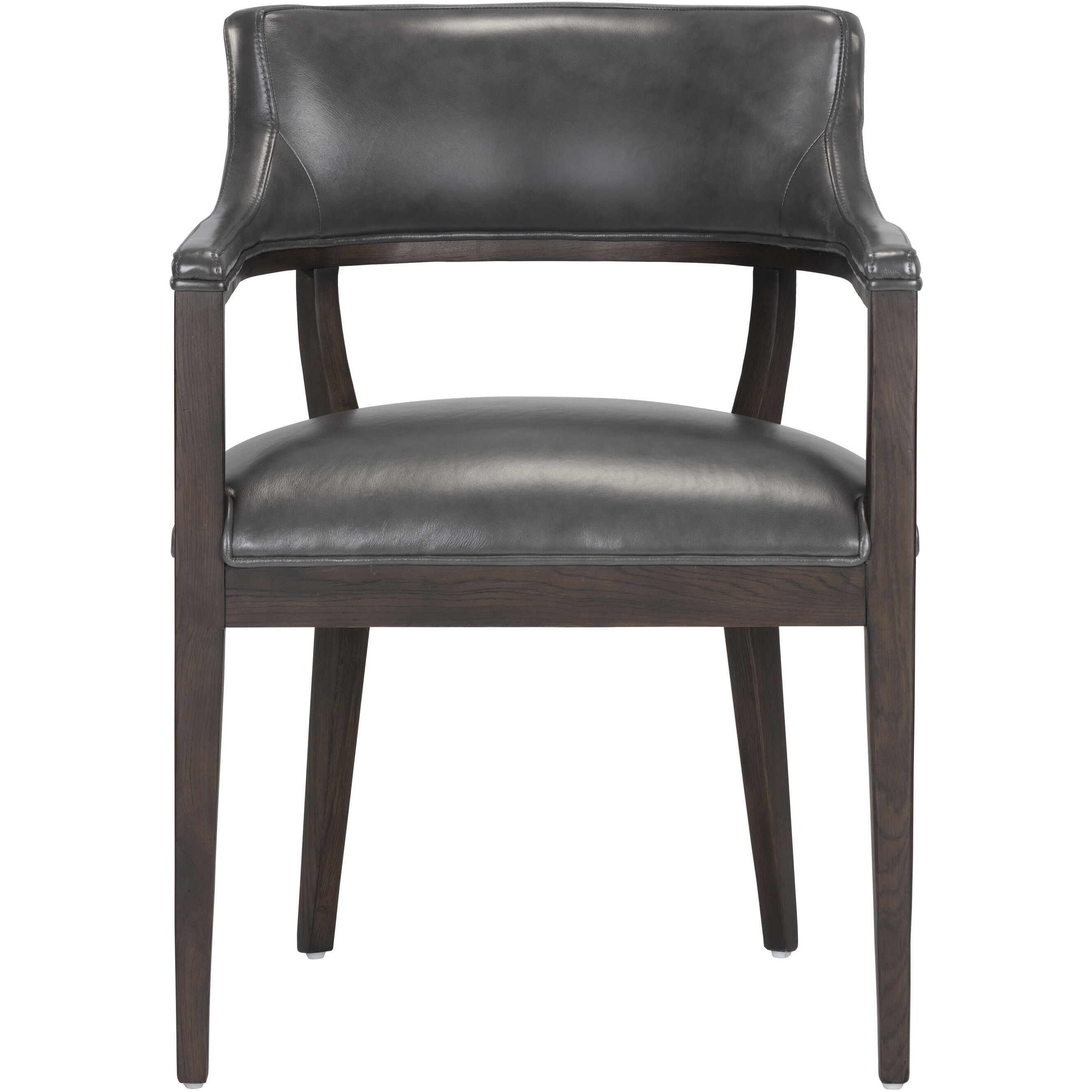 Brylea Brown / Brentwood Charcoal Leather Dining Armchair